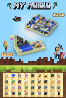 128KS MAGNETICKÁ SADA MINECRAFT BLOKOV, DARČEK PRE DETSKÉ DARČEKY, Loot Shop